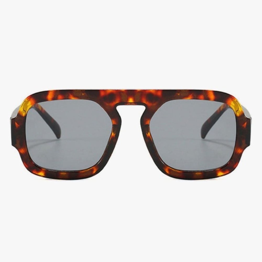 Tortoise Shell Sunglasses with Dark Lenses
